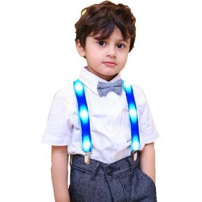 حمالات بمشبك متوهج وشديد التحمل بإضاءة LED للأطفال والأولاد والأطفال (أزرق - مقاس الأطفال) in Kuwait