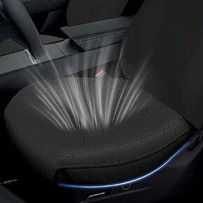2025 2026 أغطية مقاعد السيارة من جلد نابا مخصصة لطراز Tesla Y Juniper Premium/أكسسوارات الأداء القابلة للتنفس والمثقبة لجميع المواسم، واقيات المقاعد الأمامية السفلية العالمية، أسود in Kuwait