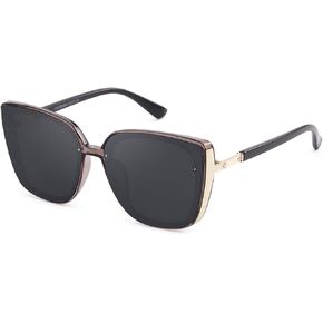 نظارات شمسية للشاطئ من كولوسين للنساء والرجال، نظارات شمسية عصرية كبيرة الحجم، نظارات شمسية مربعة كلاسيكية in Kuwait