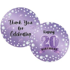 50 قطعة من ملصقات عيد الميلاد الخمسين باللون الأرجواني، ملصقات شكر لعيد الميلاد الخمسين، ملصقات هتاف اللؤلؤ حتى 50 عامًا للنساء، هدايا حفلات أعياد الميلاد للنساء in Kuwait