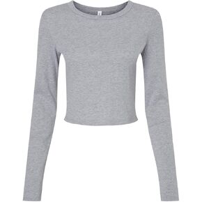 Women's Long Sleeve Micro Rib T-Shirt by BELLA + CANVAS in Saudi Arabia