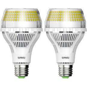 SANSI 250W Equivalent LED Light Bulb, 4000 Lumens E26 LED Bulb with Ceramic Technology, A19 5000K Daylight Light Bulb Non-Dimmable, 22-Year Lifetime, 25W Power Energy Saving Light Bulb for Home Office in Saudi Arabia