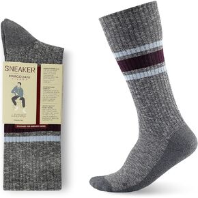 Marcoliani Milano Mens Dress Socks - College Stripe Sneaker | Essence of Cotton in Kuwait