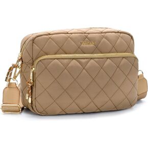 Quilted Puffer Crossbody Bags for Women Small Nylon Puffy Purses Shoulder Handbag with Wide Strap in Saudi Arabia