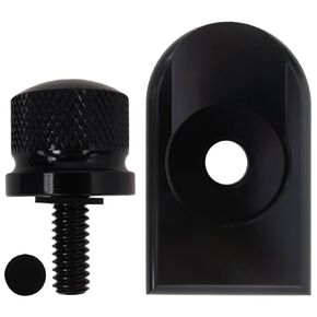 US! Aluminum Seat Bolt Tab Screw Mount Knob Cover Fit for Harley Wide Glide Softail: for Softail Slim/Fat Boy/Heritage/Softail Deluxe and Other Models with a 1/4"-20 Thread, Black in Kuwait
