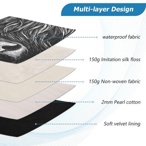 Quilted Laptop Sleeve,Bumps and Scratches,Highland Cow Flowers Butterflies Laptop Protective Case for 13-14 inch MacBook Air/MacBook Pro, Notebook, Chromebook Computer in Saudi Arabia