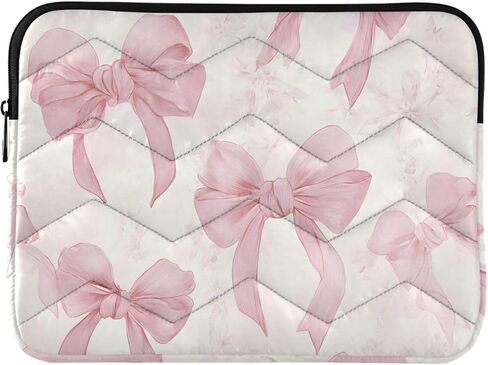 Quilted Laptop Sleeve,Bumps and Scratches,Highland Cow Flowers Butterflies Laptop Protective Case for 13-14 inch MacBook Air/MacBook Pro, Notebook, Chromebook Computer in Saudi Arabia