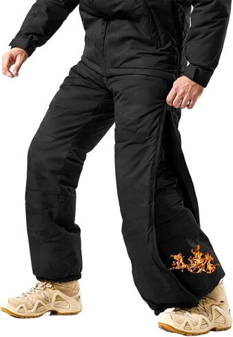 Tactical Pants for Men Thermal Waterproof Snow Ski Hiking Pants Warm Winter Windproof Cargo pants with Side Zipper in Kuwait