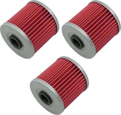 Caltric 3 Pack Oil Filter Compatible with Kawasaki Bayou 300 Klf300 Klf-300 2X4 4X4 1986-2004 in Saudi Arabia