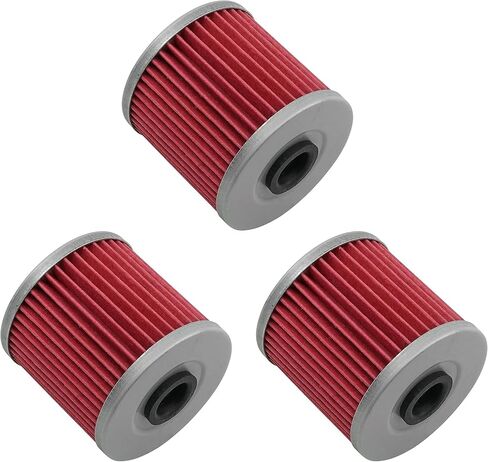 Caltric 3 Pack Oil Filter Compatible with Kawasaki Bayou 300 Klf300 Klf-300 2X4 4X4 1986-2004 in Saudi Arabia