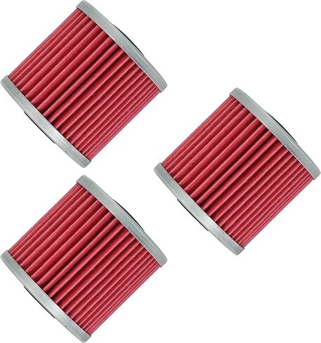 Caltric 3 Pack Oil Filter Compatible with Kawasaki Bayou 300 Klf300 Klf-300 2X4 4X4 1986-2004 in Saudi Arabia