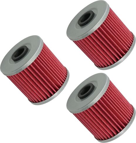 Caltric 3 Pack Oil Filter Compatible with Kawasaki Bayou 300 Klf300 Klf-300 2X4 4X4 1986-2004 in Saudi Arabia