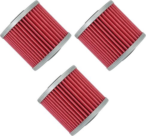 Caltric 3 Pack Oil Filter Compatible with Kawasaki Bayou 300 Klf300 Klf-300 2X4 4X4 1986-2004 in Saudi Arabia
