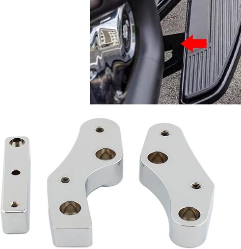 Cnswee6 1 Set HL-JTZJ-849-D Motorcycle Floorboard Foot Pegs Aluminum Chrome For Harley For Softail Slim FLSL 2018-2021, For Harley For Softail Fat Boy 114 FLFBS 2018-2023 in Saudi Arabia