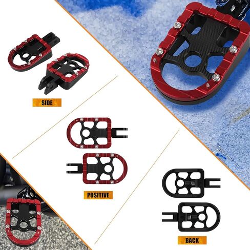 Front Rider Footpegs Rests CNC Aluminum Fit For Harley Street Bob FXBB, FXBBS, Low Rider FXLR, FXLRS, Sport Glide FLSB, Breakout FXBR, FXBRS, FXST 2018-later Red in Saudi Arabia