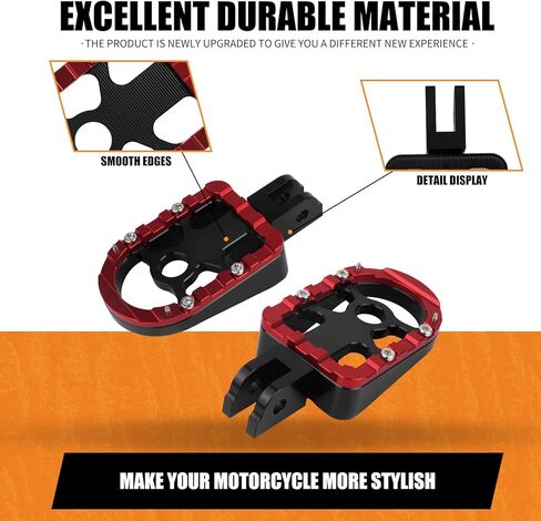 Front Rider Footpegs Rests CNC Aluminum Fit For Harley Street Bob FXBB, FXBBS, Low Rider FXLR, FXLRS, Sport Glide FLSB, Breakout FXBR, FXBRS, FXST 2018-later Red in Saudi Arabia