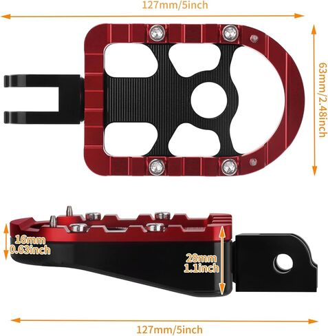Front Rider Footpegs Rests CNC Aluminum Fit For Harley Street Bob FXBB, FXBBS, Low Rider FXLR, FXLRS, Sport Glide FLSB, Breakout FXBR, FXBRS, FXST 2018-later Red in Saudi Arabia