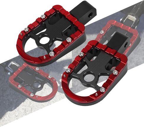 Front Rider Footpegs Rests CNC Aluminum Fit For Harley Street Bob FXBB, FXBBS, Low Rider FXLR, FXLRS, Sport Glide FLSB, Breakout FXBR, FXBRS, FXST 2018-later Red in Saudi Arabia