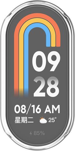 حافظة حماية شاشة FitTurn مكونة من قطعة واحدة متوافقة مع Xiaomi Band 10 9 Ceramic Edition/MI 8، حافظة حماية كاملة مطلية بمادة TPU الناعمة مقاومة للخدش لـ MI 10 9 Ceramic Edition/MI 8 (ذهبي) in Kuwait
