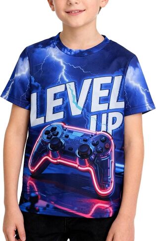 Retro Game T Shirt for Boys,Classic Video Game Inspired,Quick Dry Tee for Kids Game Lovers,Party Outfit Birthday Gift Idea in Kuwait