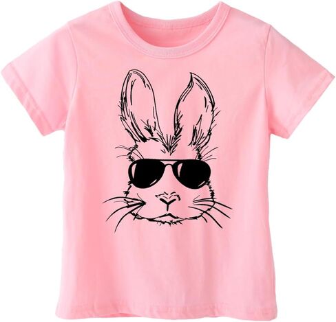 Easter Shirt for Toddly Boy Girls Kids, Happy Bunny Toddler T-Shirt, Spring Egg Hunt Kids Tee, 2-6T in Saudi Arabia