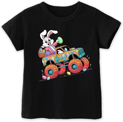 Easter Shirt for Toddly Boy Girls Kids, Happy Bunny Toddler T-Shirt, Spring Egg Hunt Kids Tee, 2-6T in Saudi Arabia