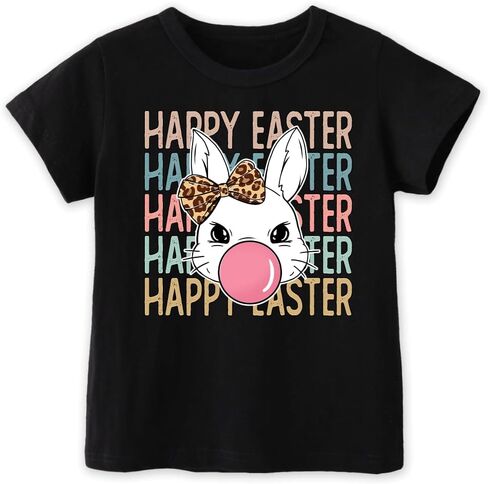 Easter Shirt for Toddly Boy Girls Kids, Happy Bunny Toddler T-Shirt, Spring Egg Hunt Kids Tee, 2-6T in Saudi Arabia