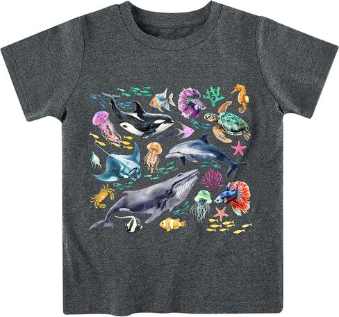 Toddler Kids Cute Animal T-Shirt Summer Short Sleeve T-Shirt Summer Cotton Casual Tee Tops Clothes 3-7 Years in Saudi Arabia