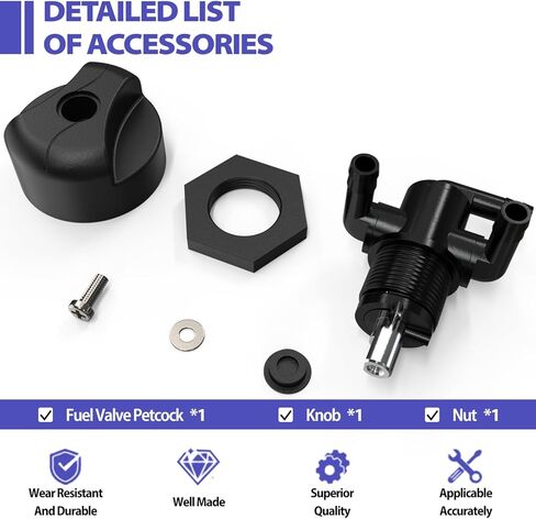 Fuel Tank Valve Petcock 3 Way Fuel Shut-off Valve Switch Replacement 5432559 For Polaris Sportsman 335 400 500 600 700 Twin Magnum Trail Boss 325 330 500 7052161 in Kuwait