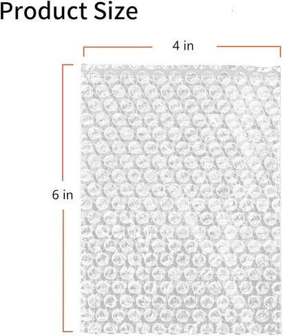 100 قطعة من أكياس الفقاعات مقاس 4 × 6 بوصات، أكياس تغليف وسادة فقاعات صغيرة شفافة، أكياس توسيد فقاعات مزدوجة الجدران للتبطين والتعبئة والشحن والنقل والتخزين in Kuwait
