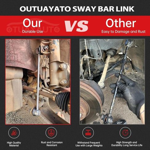 OTUAYAUTO Front Stabilizer Sway Bar End Links Replacement for 2007-2016 Chevy Silverado 1500 Avalanche Tahoe Suburban, GMC Sierra Yukon, Cadillac Escalade K700538 K700432 in Saudi Arabia