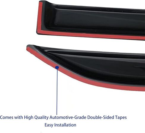واقيات النوافذ الواقية من المطر تناسب طراز Tesla Y 2020-2026، ملحقات مظلات فتحات التهوية للنافذة الجانبية للنوافذ الخارجية، 4 قطع باللون الأسود، 2021 2022 2023 2024 2025 in Kuwait
