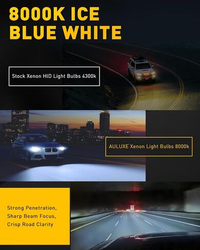 Fit for Chevrolet 2016-2018 Chevy Silverado 1500 LT LTZ LS WT 2018-2021 Equinox 2018 2019 2020 2021 GMC Terrain Xenon HID Light, D5S HID Headlight Bulbs, High Low Beam, 8000K Ice Blue White, Pack of 2 in Saudi Arabia