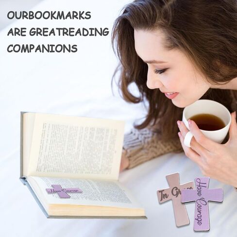 48 Pieces Magnetic Christian Religious Cross Bookmark Bible Verses Book Marks Magnet Inspirational Scripture Book Markers Page Clips Gifts for Women Student School Reading Party Favor,12 Styles in Kuwait