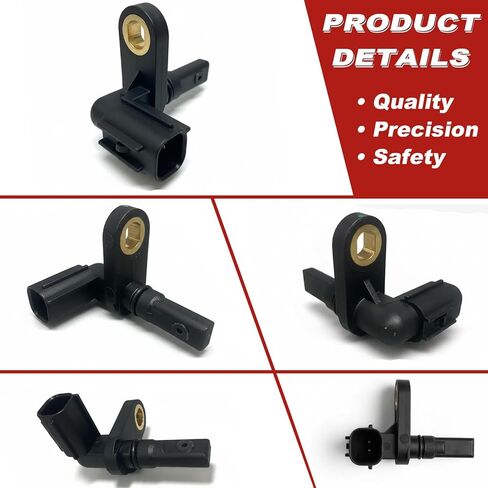 ABS Wheel Speed Sensor 1Pc: Front Rear Left Compatible with Toyota 2007-2017 Tundra V6 4.0L V8 4.6L/4.7L/5.7L, 2008-2017 Sequoia V8 4.6L/4.7L/5.7L in Kuwait