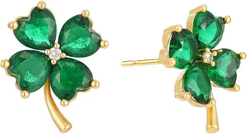 SIXFOX Green Dangle Earrings for Women Flower/Teardrop/Butterfly/Four-leaf Clover/Love/Sun/Sunflower Hypoallergenic Summer Holiday Earrings Jewelry Gift in Saudi Arabia