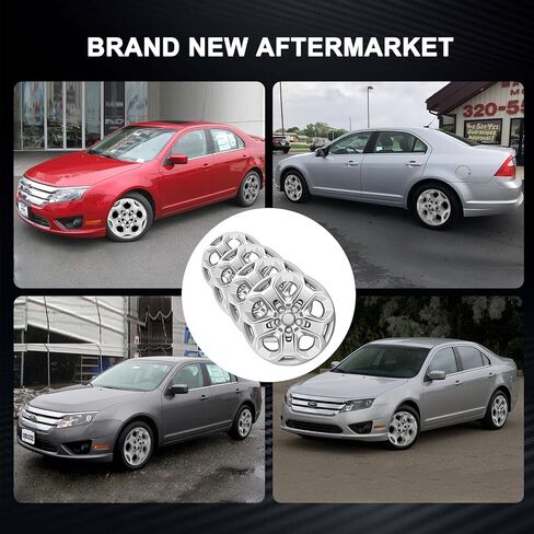 17 inch Hubcaps Compatible with Ford Fusion 2010 2011 2012; Wheel Covers Set of 4 Pcs; AE5Z1130D (Silver) in Saudi Arabia