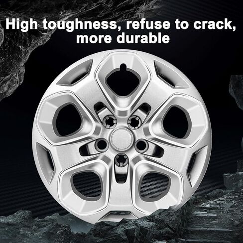 17 inch Hubcaps Compatible with Ford Fusion 2010 2011 2012; Wheel Covers Set of 4 Pcs; AE5Z1130D (Silver) in Saudi Arabia