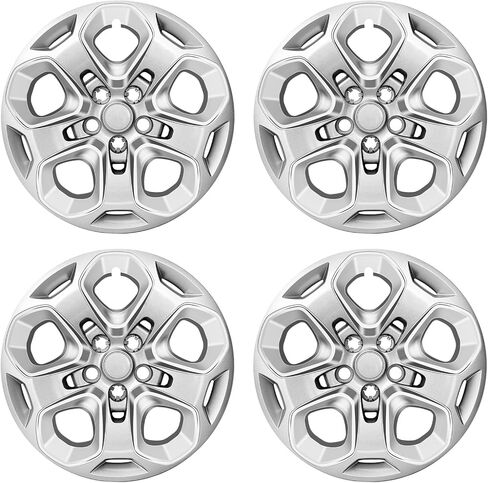 17 inch Hubcaps Compatible with Ford Fusion 2010 2011 2012; Wheel Covers Set of 4 Pcs; AE5Z1130D (Silver) in Saudi Arabia