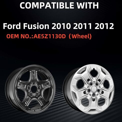 17 inch Hubcaps Compatible with Ford Fusion 2010 2011 2012; Wheel Covers Set of 4 Pcs; AE5Z1130D (Silver) in Saudi Arabia