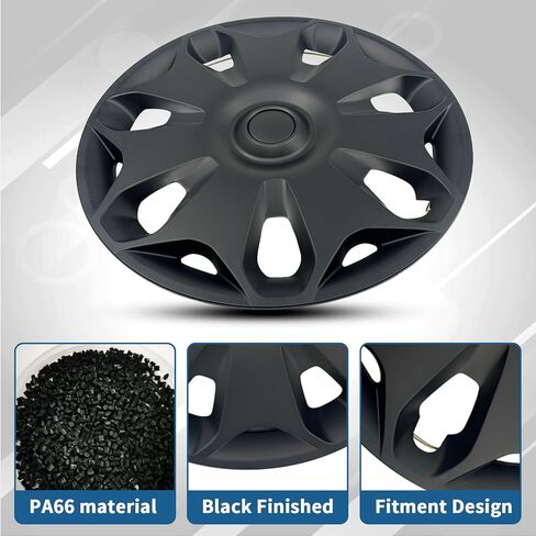 أغطية عجلات Hubcaps 4 قطع بديلة سوداء مباشرة لسيارة Ford Transit Connect 2014-2023 مع استبدال عجلة المصنع مقاس 16 بوصة # DT11-1130-EB، DT111130EB، DT1Z-1130-C، DT1Z1130C in Saudi Arabia