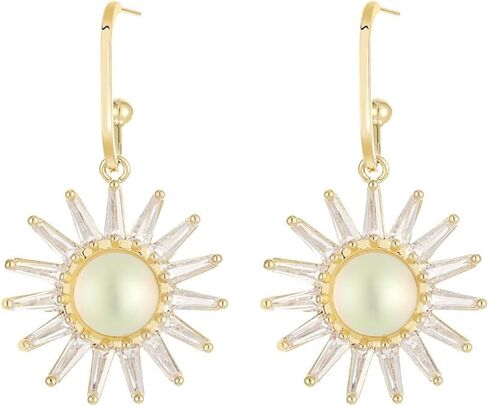 SIXFOX Green Dangle Earrings for Women Flower/Teardrop/Butterfly/Four-leaf Clover/Love/Sun/Sunflower Hypoallergenic Summer Holiday Earrings Jewelry Gift in Saudi Arabia