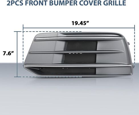 2PCS Front Bumper Grille Bezel Insert Fog Light Cover Trim Chrome Fit Audi Q5 2018-2022, Not Fit S-line Style 80A807679D, 80A807679DRU6, 80A807680D, 80A807680DRU6 in Saudi Arabia
