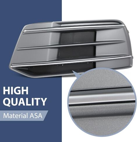 2PCS Front Bumper Grille Bezel Insert Fog Light Cover Trim Chrome Fit Audi Q5 2018-2022, Not Fit S-line Style 80A807679D, 80A807679DRU6, 80A807680D, 80A807680DRU6 in Saudi Arabia