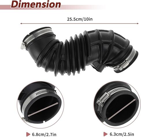 ACROPIX Air Intake Hose Tube with Clamps for Toyota Corolla 1.8L 2005-2008 for Toyota Matrix 1.8L 2005-2008 Intake Duct Tube No.178810D120/696-711 Rubber 1 Pc in Saudi Arabia
