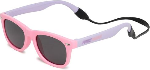 Funky Junque Baby Sunglasses with Strap Infant Toddler Kids Girl Boy Flexible Polarized UV Protection Beach Essentials in Saudi Arabia