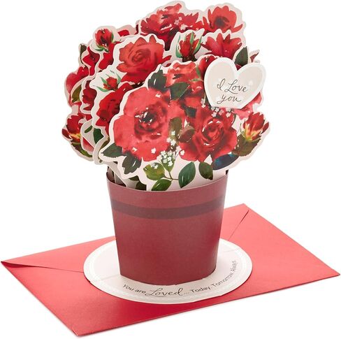 Hallmark Paper Wonder Pop Up Valentines Day Card, Displayable Bouquet (Today, Tomorrow, Always), 699VFE1171 in Kuwait