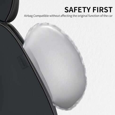 FLORICH Front Car Seat Covers, Leather Seat Covers for Cars, Waterproof Car Seat Protectors 2 Pack, Front Seat Covers for Cars, Automotive Seat Covers Protector Fit for Most Cars SUV Truck - Black in Saudi Arabia