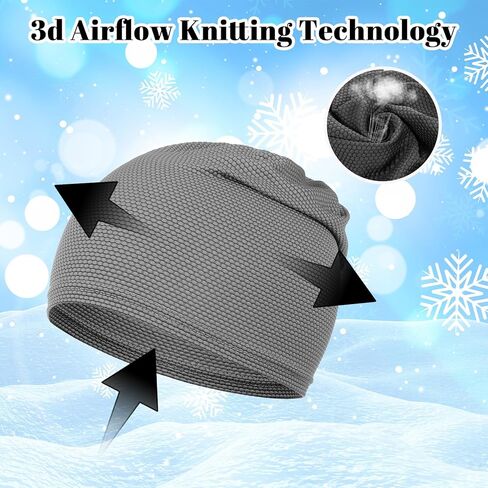 3pcs Breathable Skull Cap for Men and Women, Thin Breathable Mesh Beanie, 3D Mesh Sport Cap for Running, Cycling, Football, Helmet Liner, Black, Gray, Navy in Saudi Arabia
