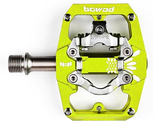 SPD Pedals Road Bike Pedals Non-Slip Dual Function Bicycle Pedals CNC Aluminum Alloy MTB Mountain Bike Pedals w 9/16" Cr-Mo Alloy Spindle 2 Bearings 10 Pins for Indoor Cycling Urban Riding in Saudi Arabia